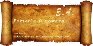 Eszterle Alexandra névjegykártya